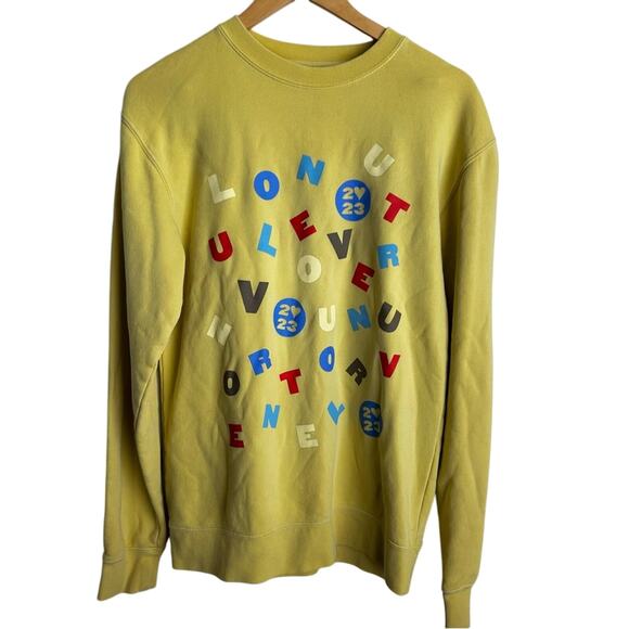 Harry Styles 2023 Official Love on Tour Yellow Sweatshirt - Picture 1 of 4